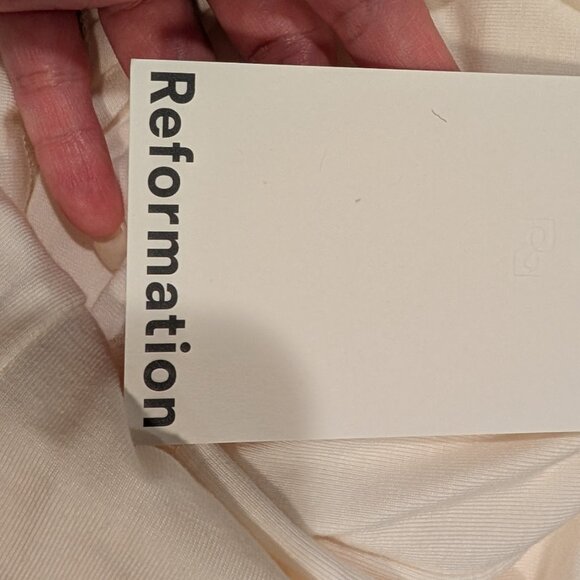 Reformation Suvi Knit Dress Ivory - Size XS - Picture 6 of 10